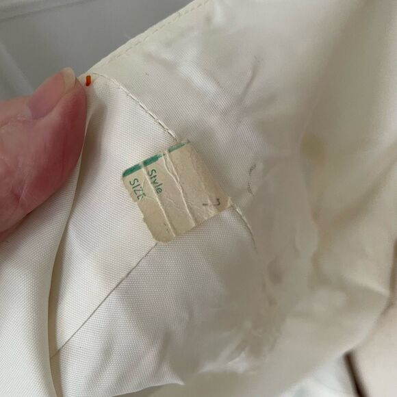 Vintage 70s Calderon Blue White Red Maxi Dress Long Sleeve S M - Picture 12 of 12